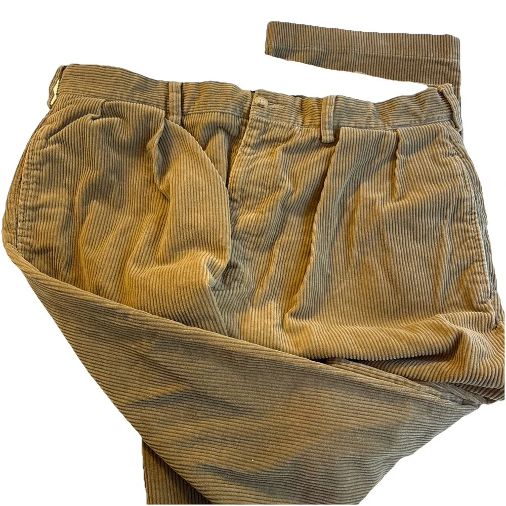 Vintage‎ Polo Ralph Lauren Men's  Chino Corduroy Andrew Pant Pleated 36*32